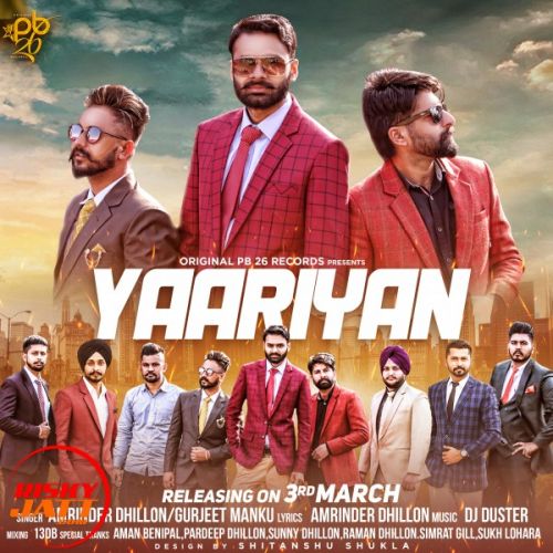 Yaariyan Amrinder Dhillon, Gurjeet Manku mp3 song download, Yaariyan Amrinder Dhillon, Gurjeet Manku full album